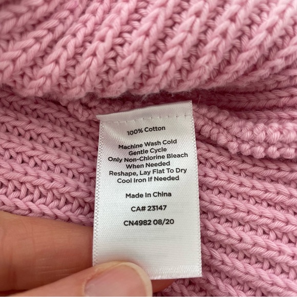 Talbots Shaker Stitch Sweater Pink Size Petite P / XS - Picture 6 of 8